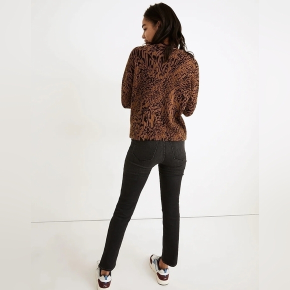 Madewell Tigerized Cameron Ribbed Cardigan Sweater in Coziest Yarn - Picture 3 of 12